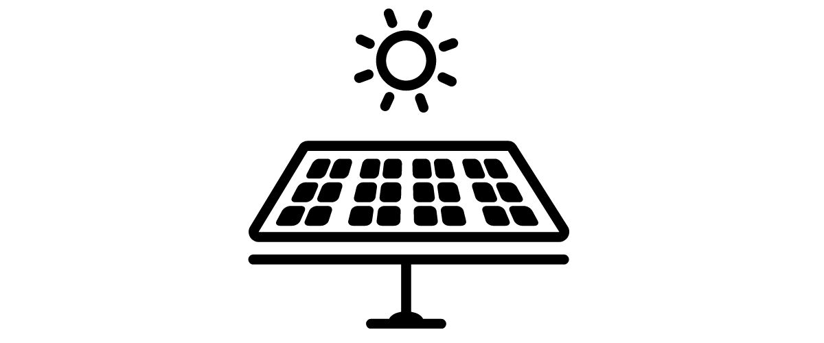 solar panel black and white