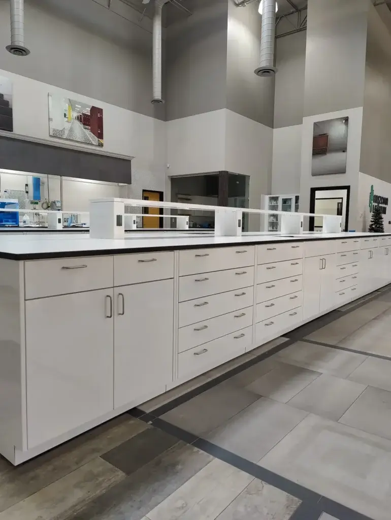 laboratory cabinets in mineral exploration lab